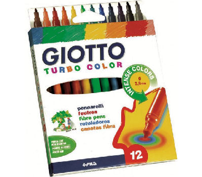 Giotto Turbo Color Keçeli Boya Kalemi 12 Renk