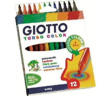 Giotto Turbo Color Keçeli Boya Kalemi 12 Renk
