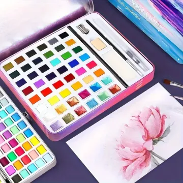 Art Design Tablet Suluboya Seti 48 Renk Metal Kutu
