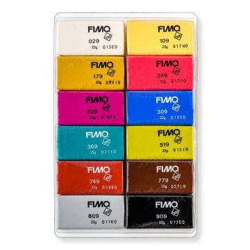Staedtler Fimo Deri Effect 25GR x 12 Renk Polimer Kil Set C12-2