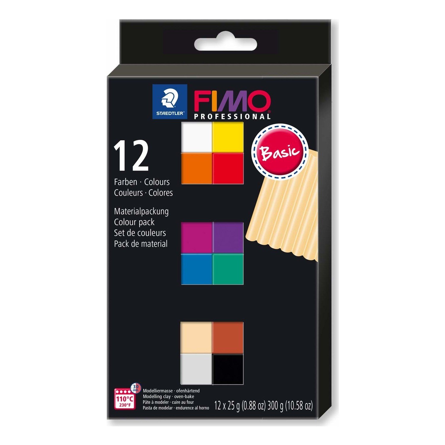Staedtler Fimo Professional Polimer Kil Seti 12'Li - Basic