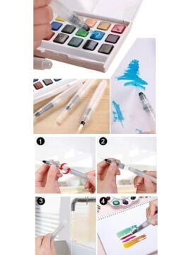 Art Desgin Su Hazneli Fırça Seti 3'lü