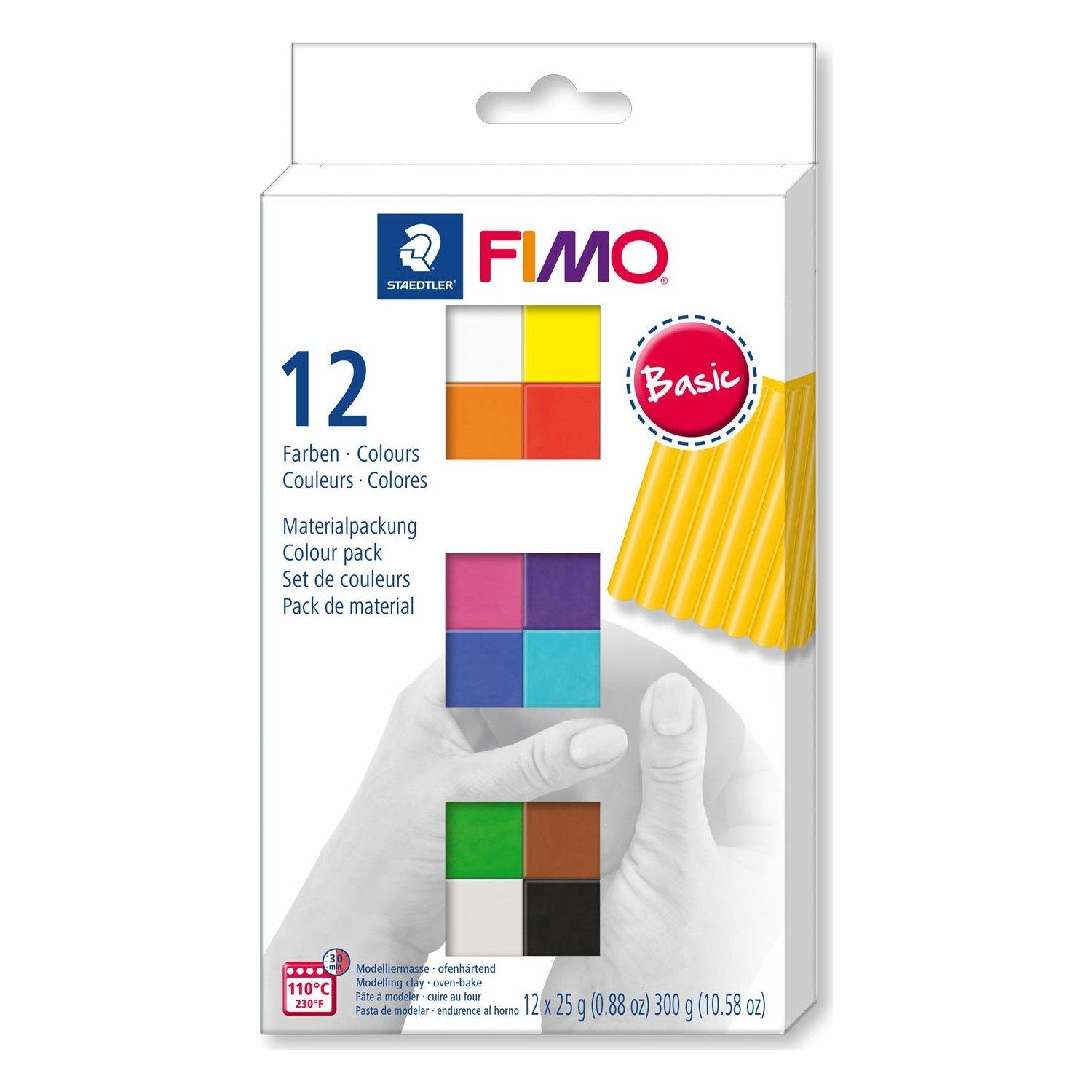 Staedtler Fimo Basic Modelleme Polimer Kil Seti 12 Renk