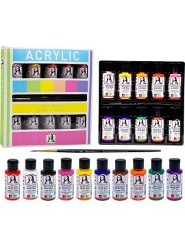 Südor Mona Lisa Akrilik Boya 10 Renk 40 ml Fırça Hediyeli