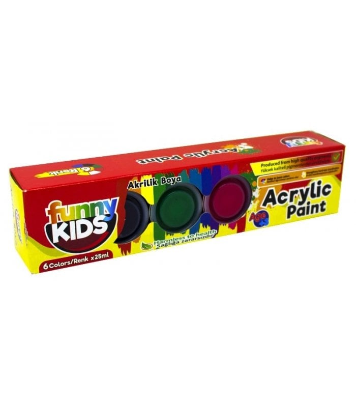 Funny Kids Akrilik Boya 6 Renk 25 ml