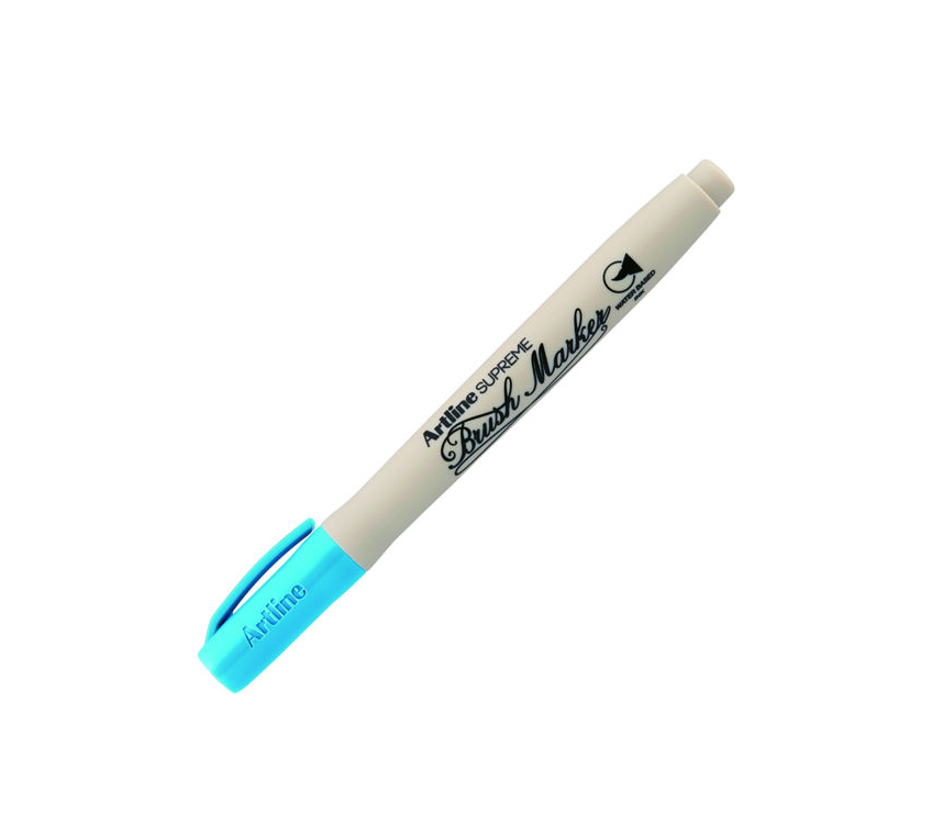 Artline Supreme Brush Marker Esnek Fırça Uçlu Kalem Açık Mavi