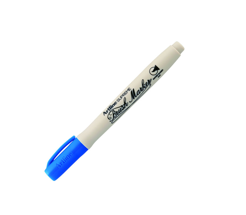 Artline Supreme Brush Marker Esnek Fırça Uçlu Kalem Mavi