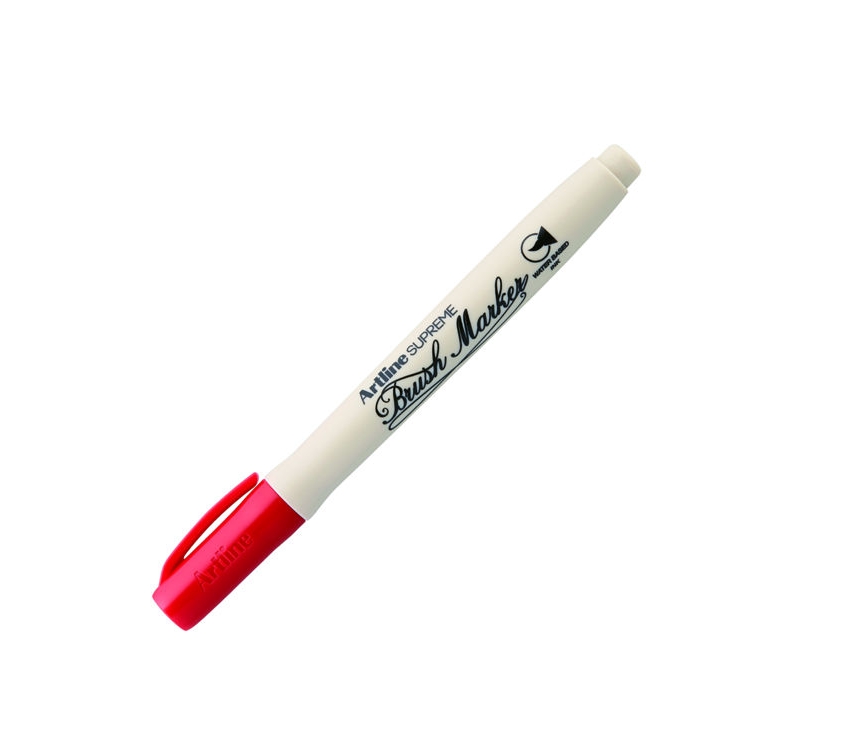 Artline Supreme Brush Marker Esnek Fırça Uçlu Kalem Kırmızı