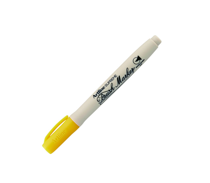 Artline Supreme Brush Marker Esnek Fırça Uçlu Kalem Sarı