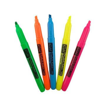 Kraf Fosforlu Kalem Highlighter 5 Renk Set  2-4mm