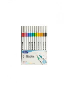 Kraf 444 Color Liner Fineliner 0.5mm Keçeli Kalem Seti 12 Renk