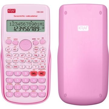 KRAF HESAP MAKİNESİ BİLİMSEL FONKSİYONLU HM-300 PK PEMBE