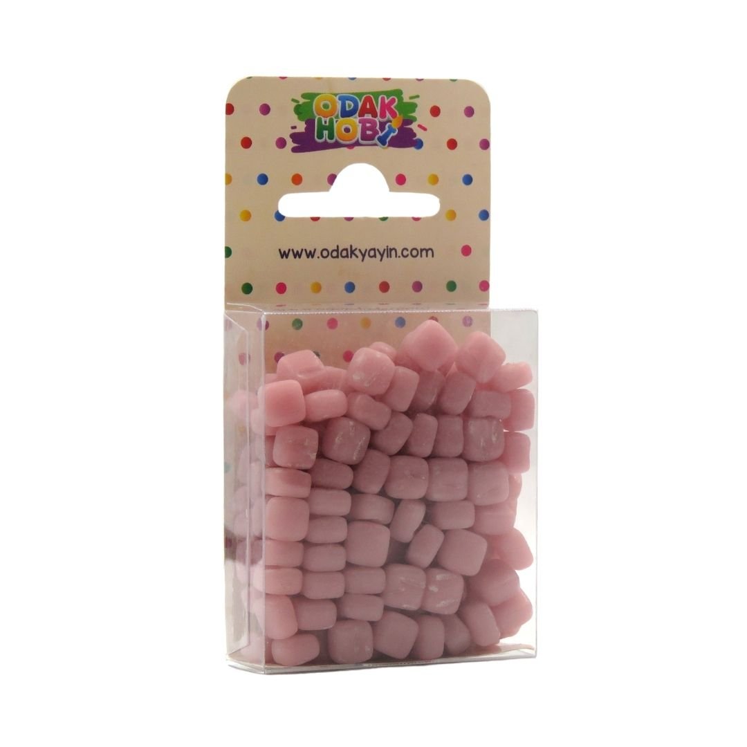 Mozaik Taşı 6x6mm 100 Adet Pembe
