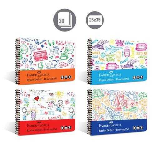 Faber Castell Resim Defteri PP Kapak 25x35 30Yaprak