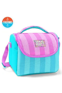 Coral High Kids Turkuaz Pembe Çizgili 3’lü Okul Çanta Seti SET0123771