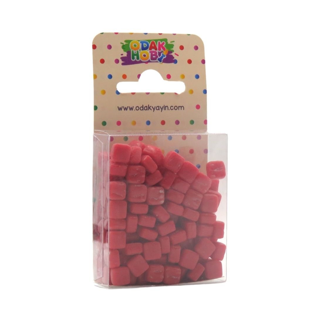 Mozaik Taşı 6x6mm 100 Adet Kırmızı