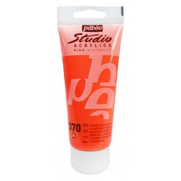 Pebeo Studio Fosforlu Akrilik Boya 100ml - 370 Fluorescent Orange