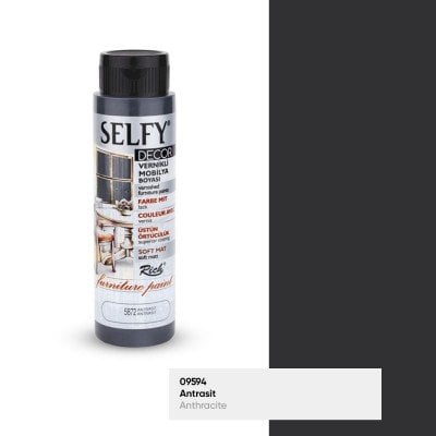 Rich Selfy Decor Vernikli Boya 500cc ANTRASİT 5872