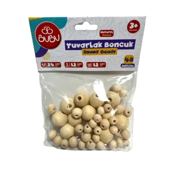 Bu-Bu Yuvarlak Natural Boncuk Karışık