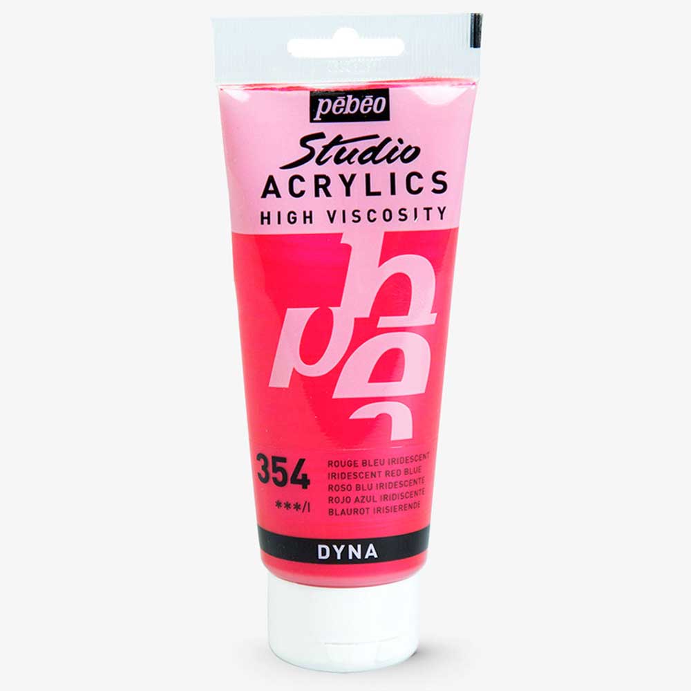 Pebeo Studio Metalik Akrilik Boya 100ml 354-Iridescent Red Blue (Dyna)