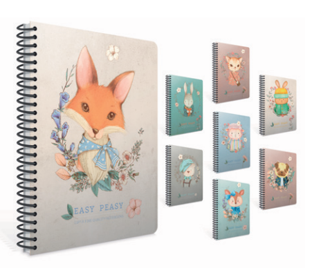 Easy Notes Spiralli Karton Kapak A4 80Ypr. Çizgili Defter