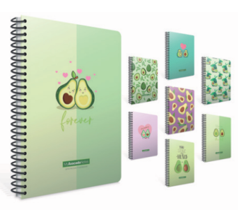 Avacado Notes Spiralli Karton Kapak A4 80Ypr. Kareli Defter