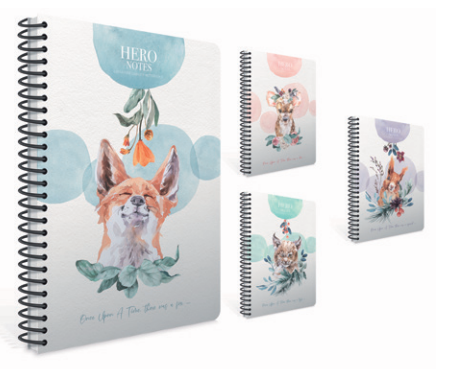 Hero Ofset Spiralli Karton Kapak A4 80Ypr. Kareli Defter