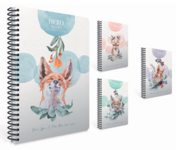 Hero Ofset Spiralli Karton Kapak A4 80Ypr. Kareli Defter