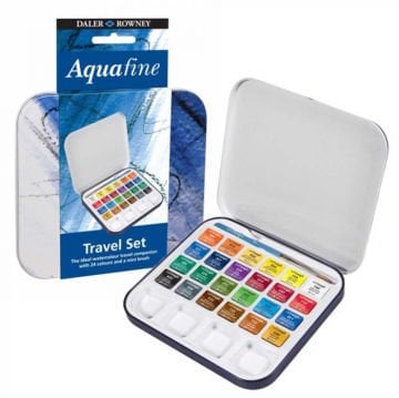 Daler Rowney Aquafine Travel Set 24 Renk Sulu Boya