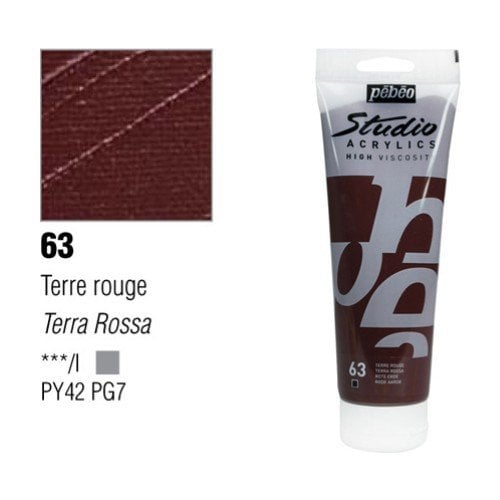 Pebeo Studio Akrilik Boya 100ml - 63 Terra Rossa