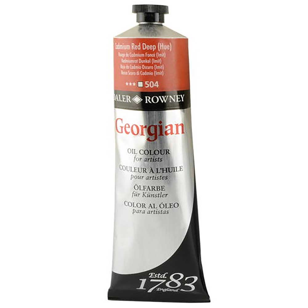Daler Rowney Georgian Yağlı Boya 225ml 504-Cadmium Red Deep Hue