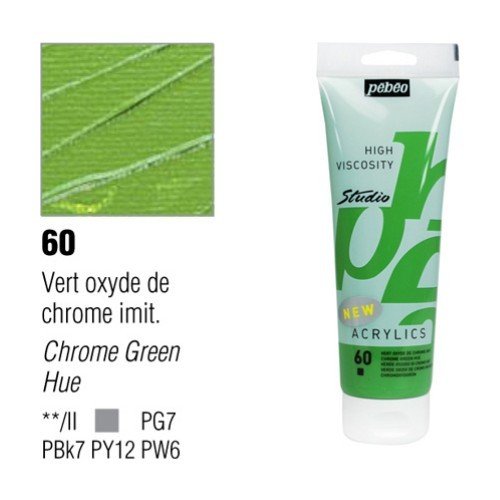 Pebeo Studio Akrilik Boya 100ml - 60 Chrome Green Hue