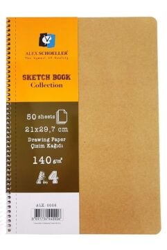 Alex Schoeller Sketch Book Drawing Paper Eskiz Defteri 140gr A4 50yp Spiralli