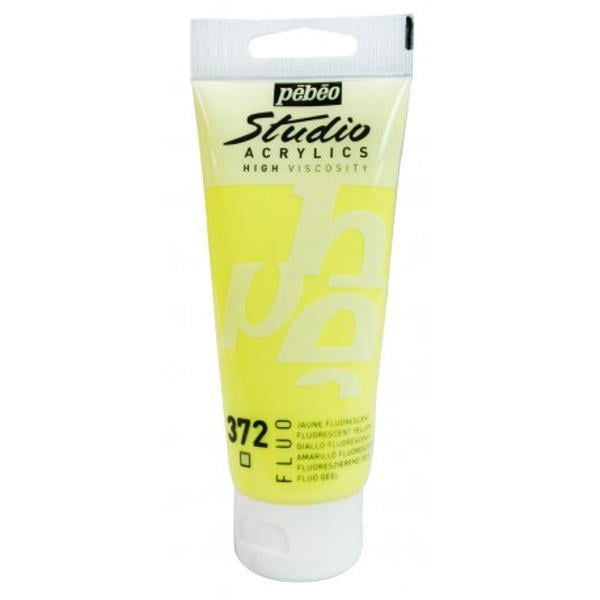 Pebeo Studio Fosforlu Akrilik Boya 100ml - 372 Fluorescent Yellow