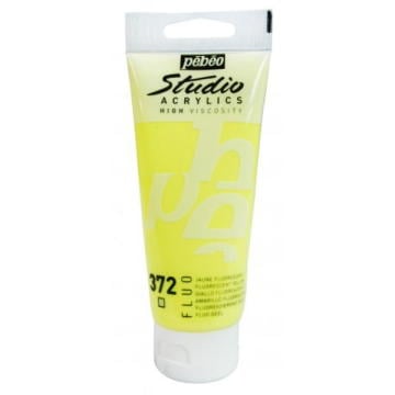 Pebeo Studio Fosforlu Akrilik Boya 100ml - 372 Fluorescent Yellow