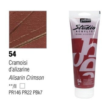 Pebeo Studio Akrilik Boya 100ml - 54 Alizarin Crimson