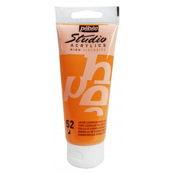 Pebeo Studio Akrilik Boya 100ml - 52 Dark Cadmium Yellow Hue
