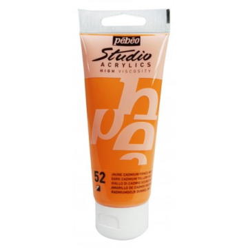Pebeo Studio Akrilik Boya 100ml - 52 Dark Cadmium Yellow Hue
