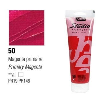 Pebeo Studio Akrilik Boya 100ml - 50 Primary Magenta