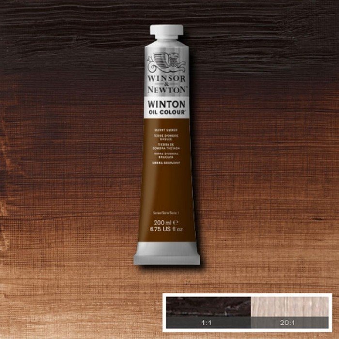Winsor & Newton Winton 200 ml Yağlı Boya No:3 Burnt Umber