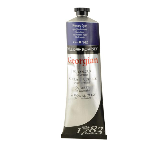 Daler Rowney Georgian Yağlı Boya 225ml 142-Primary Cyan (Phtalo Blue)