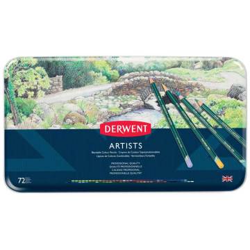 Derwent Artists Kuru Boya Kalemi Metal Kutu 72'li