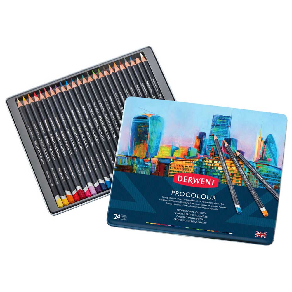 Derwent Procolour Kuru Boya Kalemi 24 Renk