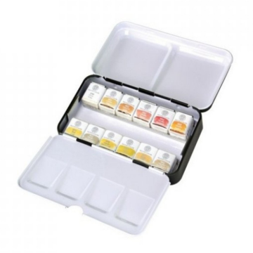 Mungyo Profesyonel Sulu Boya Takımı Metalik Tonlar 12 Renk Yarım Boy