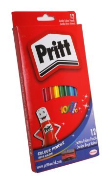 Pritt Jumbo Üçgen Boya Kalemi 12 Renk Set Karton Kutu
