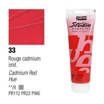 Pebeo Studio Akrilik Boya 100ml - 33 Cadmium Red Hue