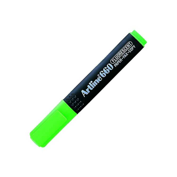 Artline 660 Fosforlu Kalem Kesik Uç:1,0-4,0mm Florasan Yeşil