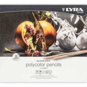 Lyra Rembrandt Polycolor Kuru Boya Kalemi Metal Kutu 24'lü