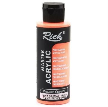 Rich Akrilik Fosforlu Boya 120 ml Florasan Fosforlu TURUNCU