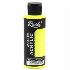 Rich Akrilik Fosforlu Boya 120 ml Florasan Fosforlu SARI